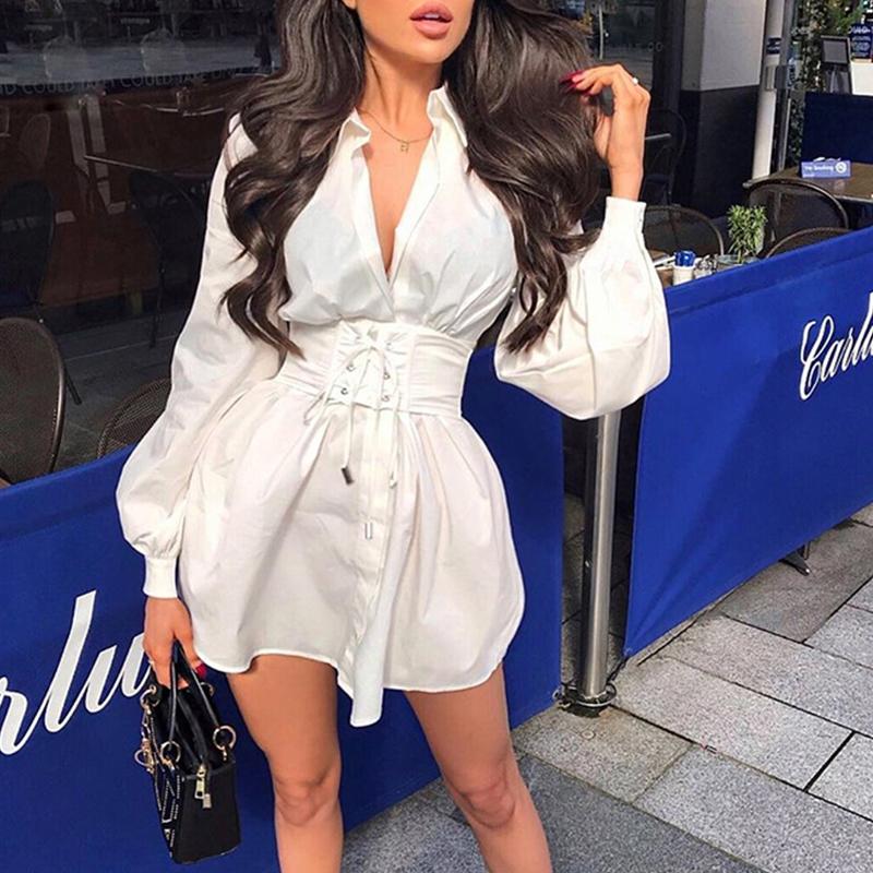 Vestido Chemise Serèna — Branco Marfim