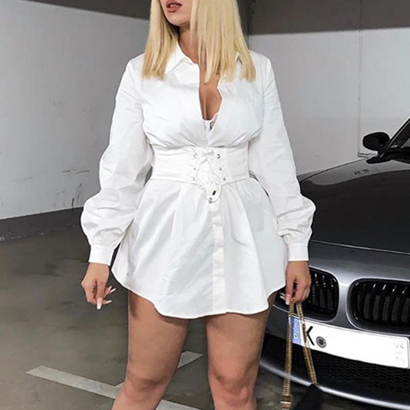 Vestido Chemise Serèna — Branco Marfim