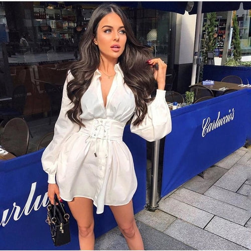 Vestido Chemise Serèna — Branco Marfim