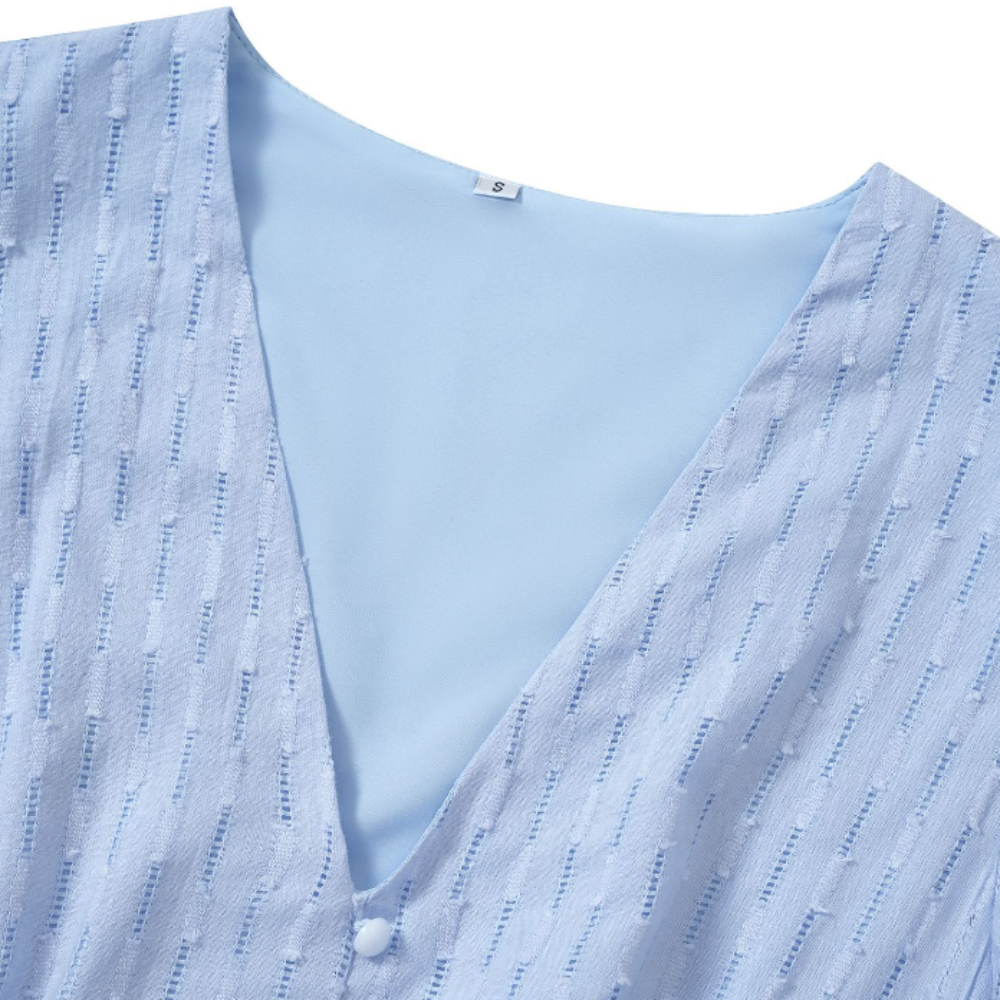 Vestido Midi Serèna — Azul Pérola