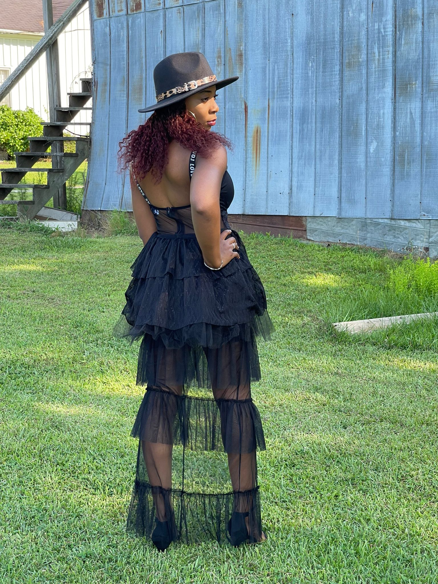 Vestido Serèna Preto — Renda Noturna