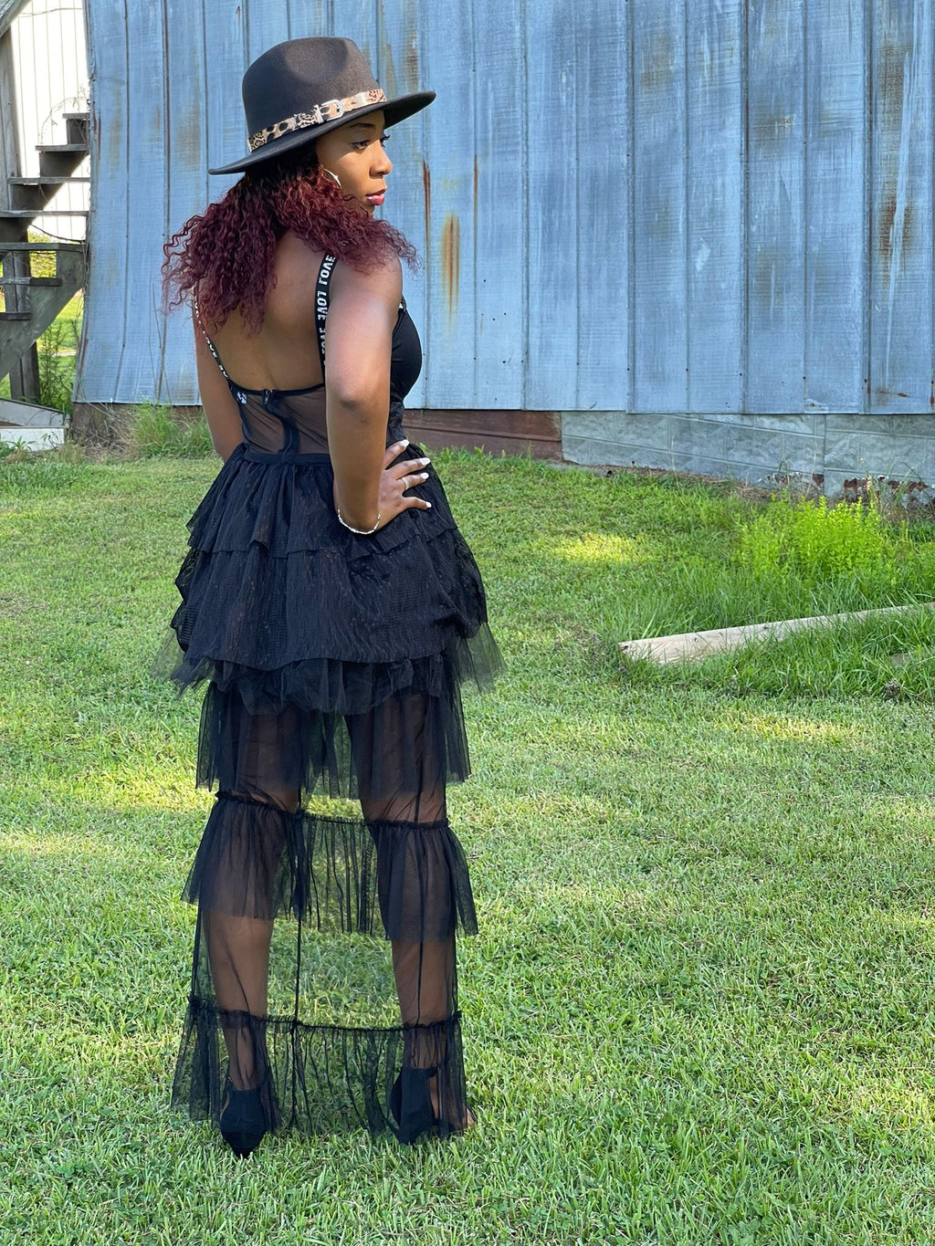 Vestido Serèna Preto — Renda Noturna